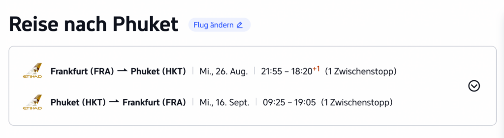 Etihad Airways bringt euch ab Frankfurt bereits für 542 € inklusive Gepäck nach Phuket. Alternativ Business Class ab 2.120 €. Jetzt Thailand-Deal entdecken!
