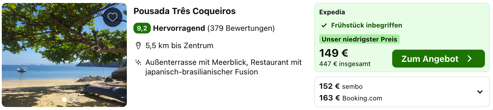 Pousada Três Coqueiros: 447 Euro insgesamt mit Frühstück, Expedia-Angebot auf trivago